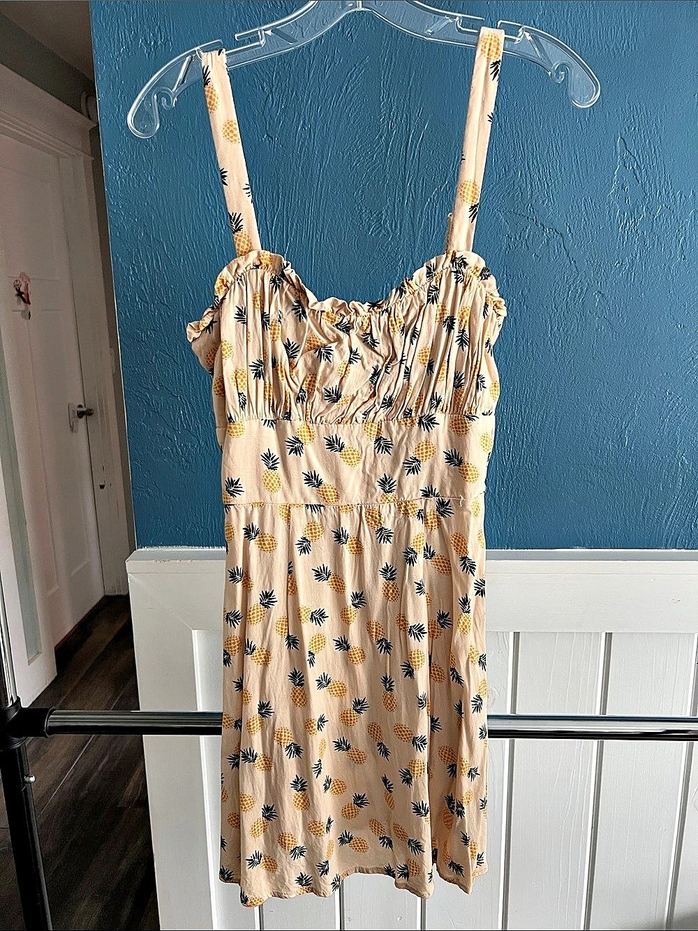 Pineapple Print Mini Dress